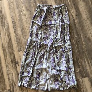 NWOT Free People Snake Print Midi Skirt